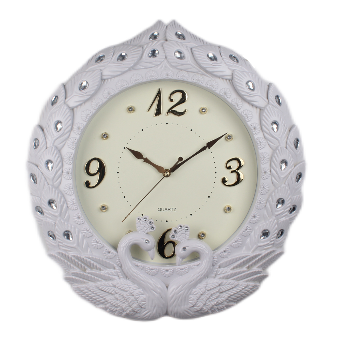 Pavo real Reloj de pared de estilo europeo hogar sala de estar dormitorio reloj decorativo mudo simple artístico creativo moda personalizada Reloj de pared