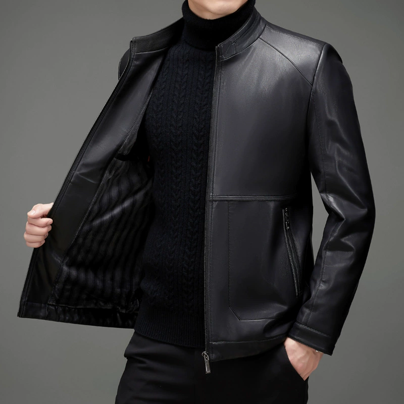 Armani, осенняя куртка для отдыха, мужской комплект, натуральная кожа