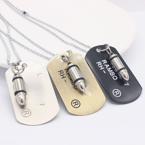 Wholesale Fashionable & Unique Western-Style Accessories: U.S. Military-Style Men's Necklace and Sweater Chain
