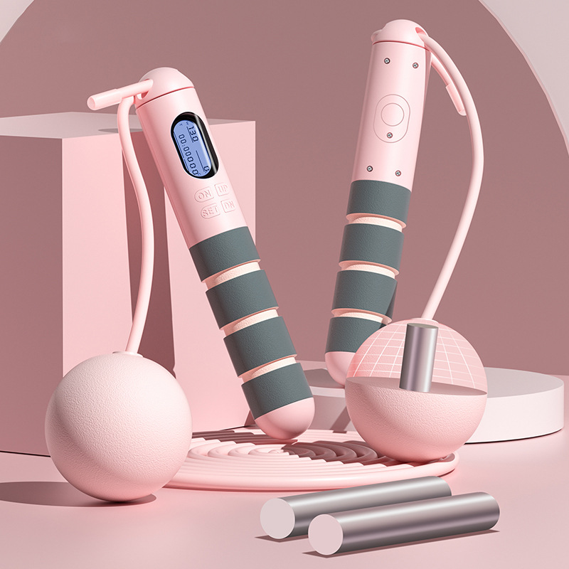 피트니스 및 스포츠를 위한 무선 줄넘기 카운팅, 실내 및 실외용 대형 볼, 무선 중력 줄넘기