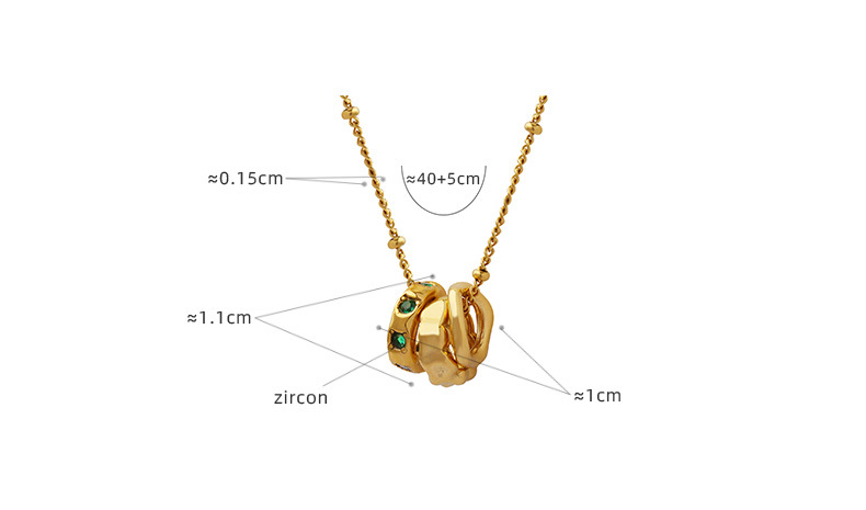 Fashion Solid Color Titanium Steel Pendant Necklace Inlay Zircon Stainless Steel Necklaces