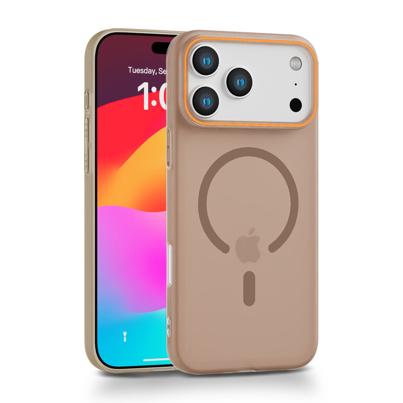 Apple 17air 携帯電話ケース 新しい PC 磁気 iPhone16 アイスミストつや消し 15promax 肌の感触の携帯電話ケース|undefined