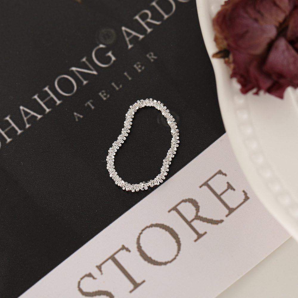 Bague simple créative bague étincelante étoilée Design simple pour femme dans un style froid et tendance Bague alimentaire en argent doré_voghion.com