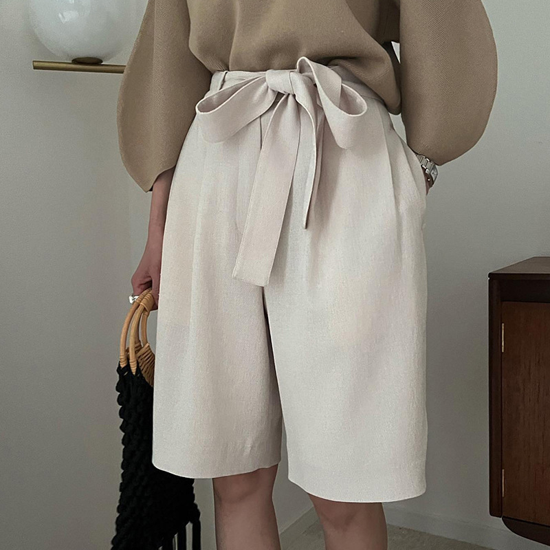 New Japanese clane Matsumoto Minimalist Commuting Solid Color Casual Pants High Waist Loose Shorts