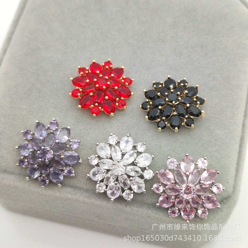 Color zircon buttons DIY clothing shirt cufflinks clothing hat buttons copper jewelry with clothing accessories Color zircon buttons DIY clothing shirt cufflinks clothing hat buttons copper jewelry with clothing accessories