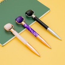 供应新款美容脸部颈部按摩金属圆珠笔滚轮护肤妇女美容广告礼品笔