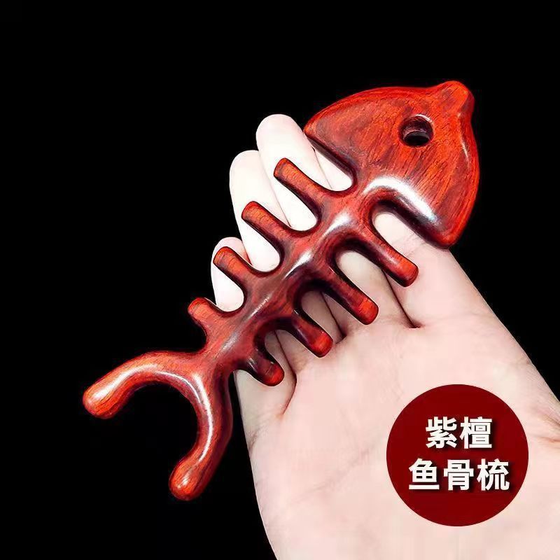 紫檀木櫛は頭皮の緑檀木のマッサージをして頭をマッサージします。|undefined