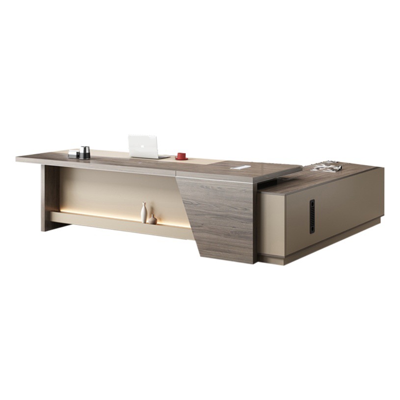 Nueva gama alta simple moderno jefe escritorio gerente presidente jefe escritorio mesa y silla combinación mesa de oficina