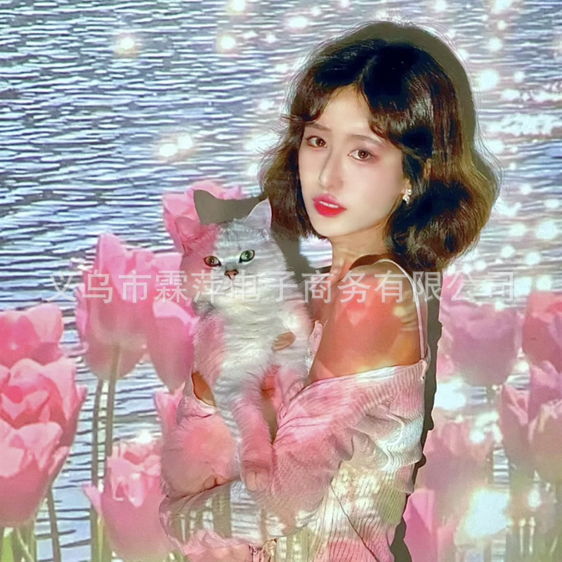Ins Tulip Landscape Projection Lamp Douyin Xiaohongshu Same Style Projector Popular Selfie Photo Props Color Correction