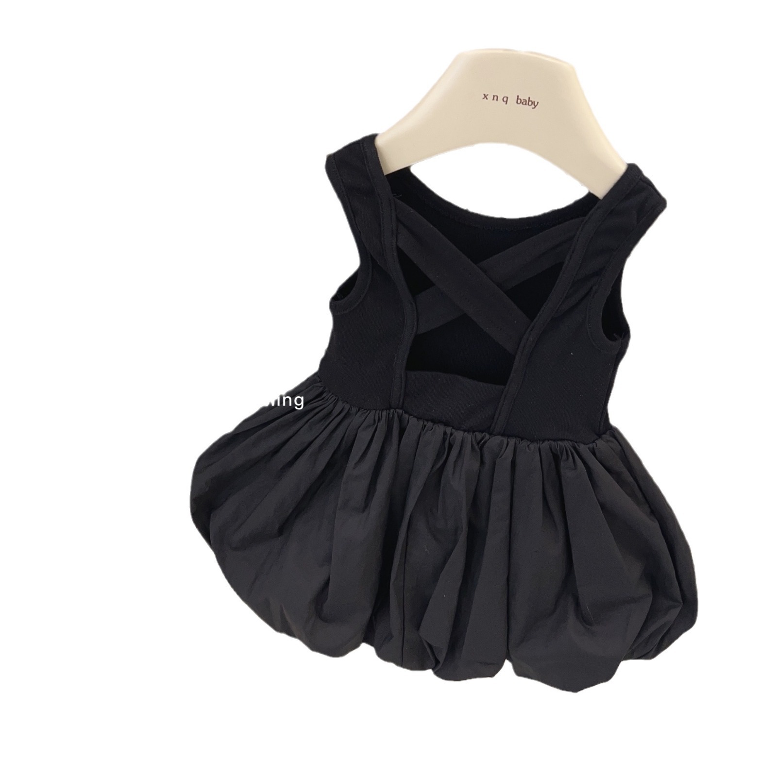 Verano de verano de siete bebés de limón salado Vestido de capullo de estilo occidental de bebé femenino coreano Falda tutú de bebé Vestido de princesa para niños