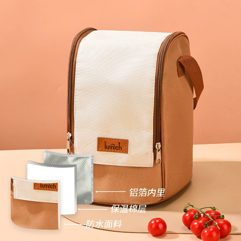 Insulated handheld lunch bag, thermal travel picnic cooler, waterproof, small & large