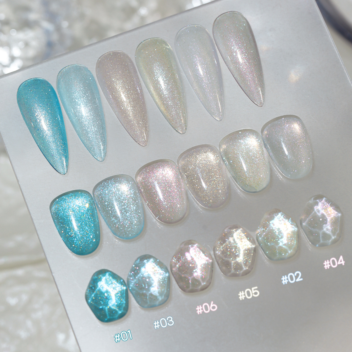 Esmalte de Uñas en Gel Fototerapia Aurora Efecto Brillante para Manicura