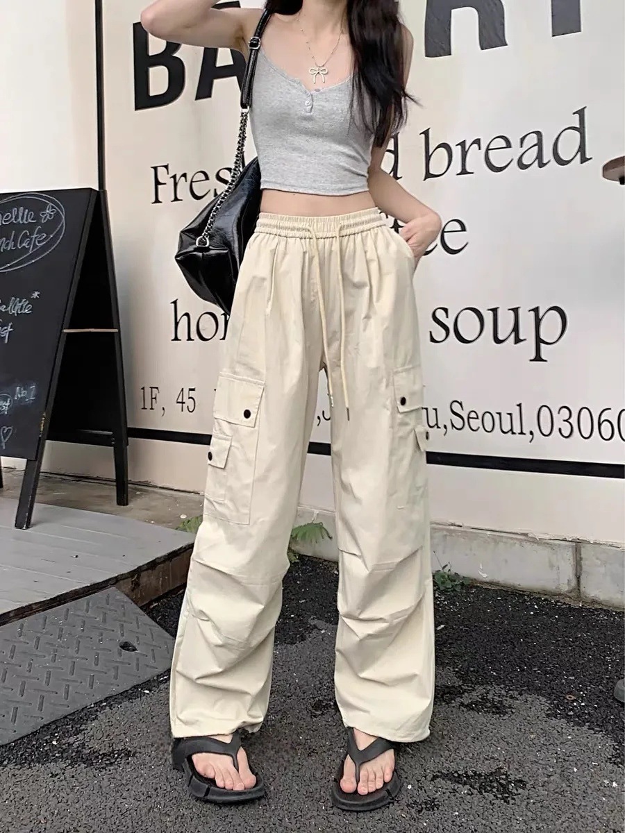 Pantalones Cargo Tipo Paracaidista para Mujer de Poliéster