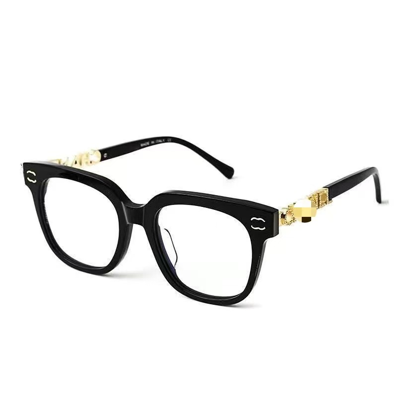 Xiaoxiangの新しい0748ブラックウォリアーミラーフレームサングラス、日常使いに多用途、フラットミラー度付き、バッチに合わせることができます