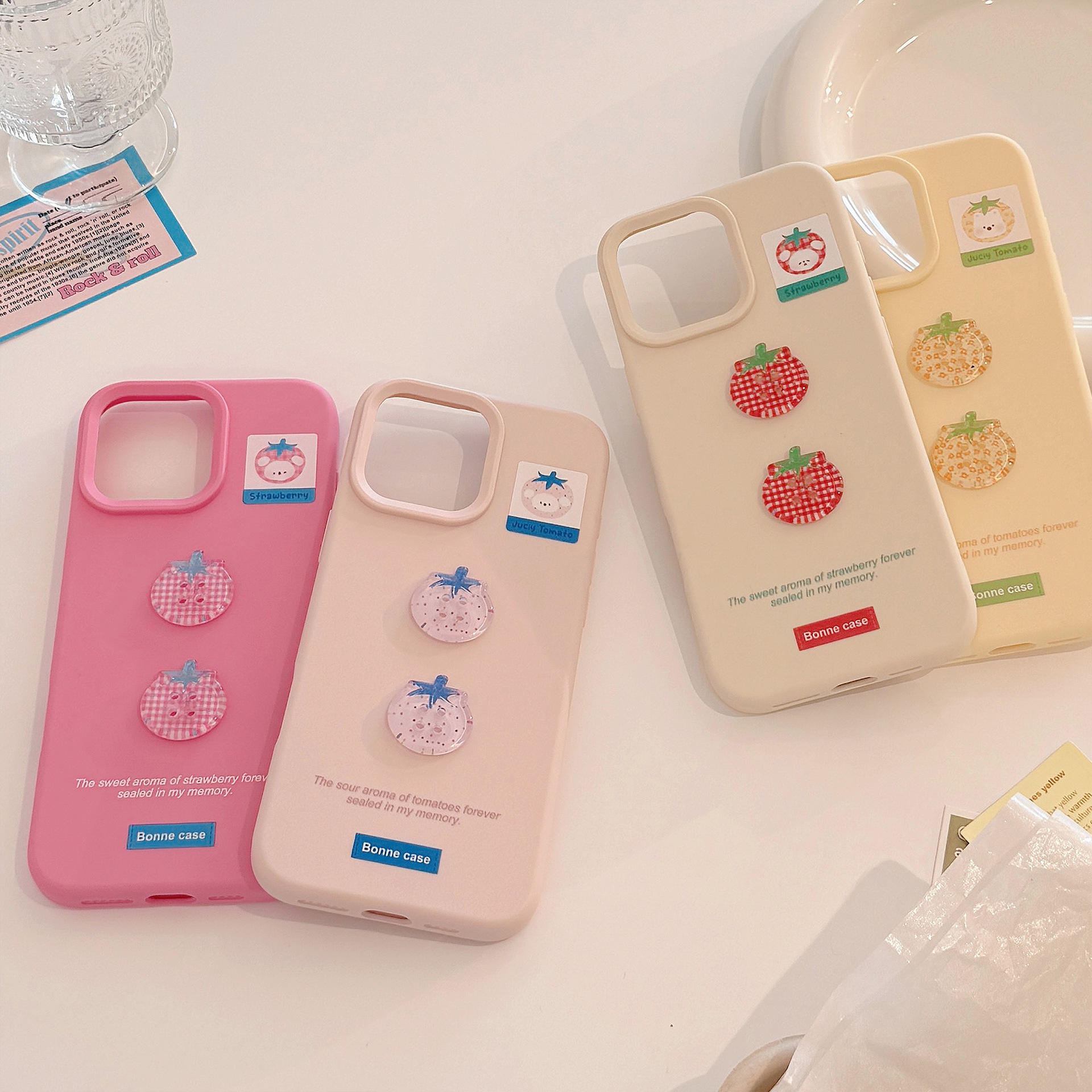 Funda de silicona suave para iPhone 16, compatible con iPhone 15 Pro Max, diseño de tomate tridimensional, para iPhone 14, 13, 17