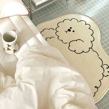 ins风少女奶油色小地毯卧室可爱家用房间韩式卫生间吸水小众地垫