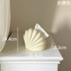 Shell slanted tissue box (cream yellow)
