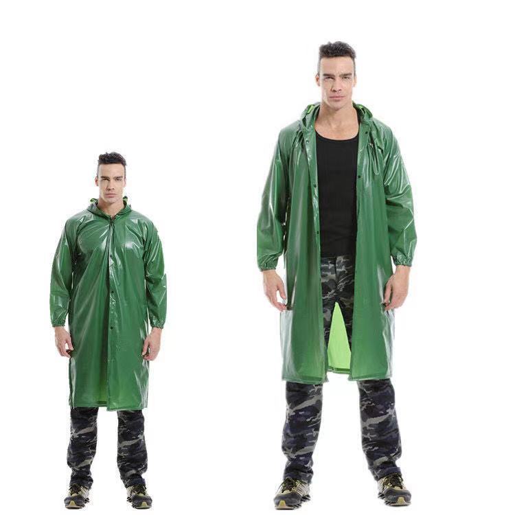 Long-cuffed raincoat for summer travel, mountain rescue, construction site, rubber-coated large-style waterproof coat for adults