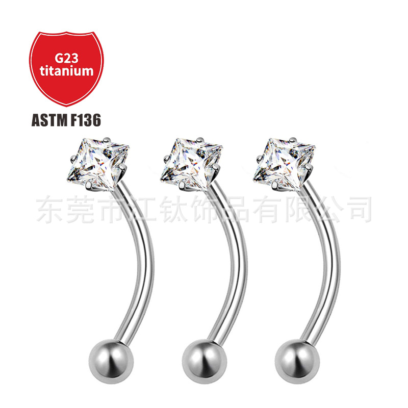 Pointed titanium steel lip stud product view