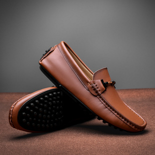 Spring and Summer New Products Amazon Foreign Trade Popular Men's Casual Lazy Slip-On Breathable Driving Shoes Beanie Shoes