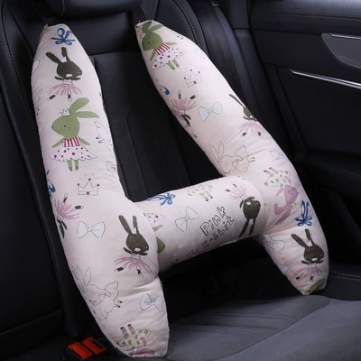Headrest car shoulder pad pillow rear - flower-skirt-bunny-machine-washablecomfortable-breathable-55x70cm