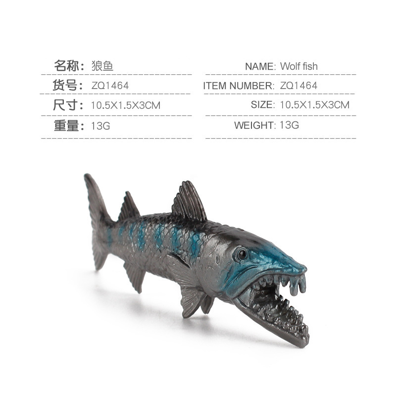 Simulación cognitiva para niños peces marinos atún salmón trucha Lobo pescado modelo Decoración Juguetes exportación transfronteriza