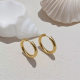Wholesale In-Stock Trending Cross-Border Ear Piercing Hoops, Light Luxury High-End Non-Fading Jewelry, European and American Ins Style