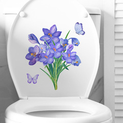 M-273彩繪花朵蝴蝶浴室馬桶貼隨心貼家居裝飾牆貼畫自粘