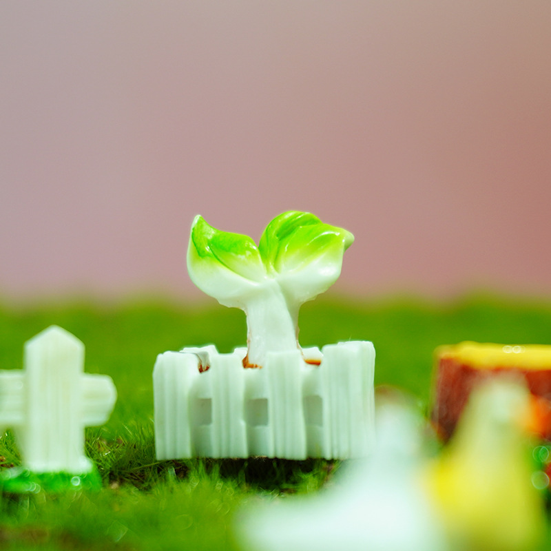 Decoración de micro paisaje de musgo, nuevo gallo, gallina, cerca, muelle de árbol, ZAKKA, decoración de resina de comestibles