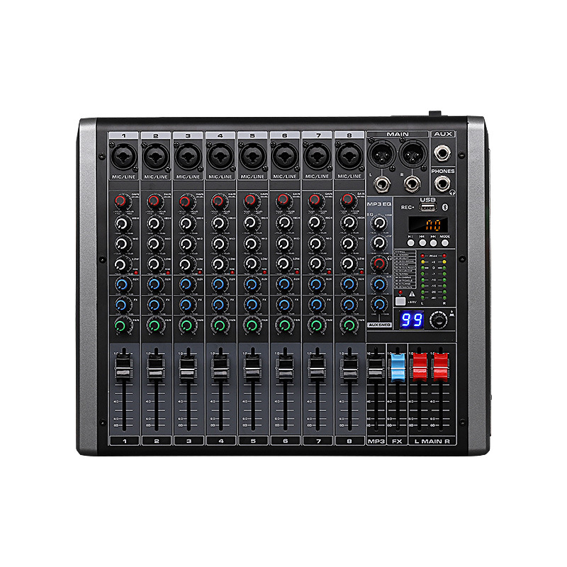 국경 간 대외 무역 전문 믹서 무대 웨딩 성능 전용 DJ 장비 블루투스 USB 99 효과