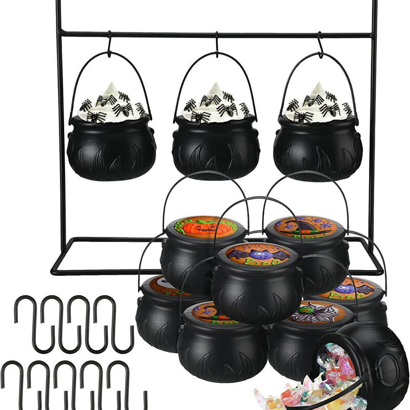 ハロウィーンシーン装飾配置道具魔女桶キャンディー缶魔女缶食器棚9缶|undefined