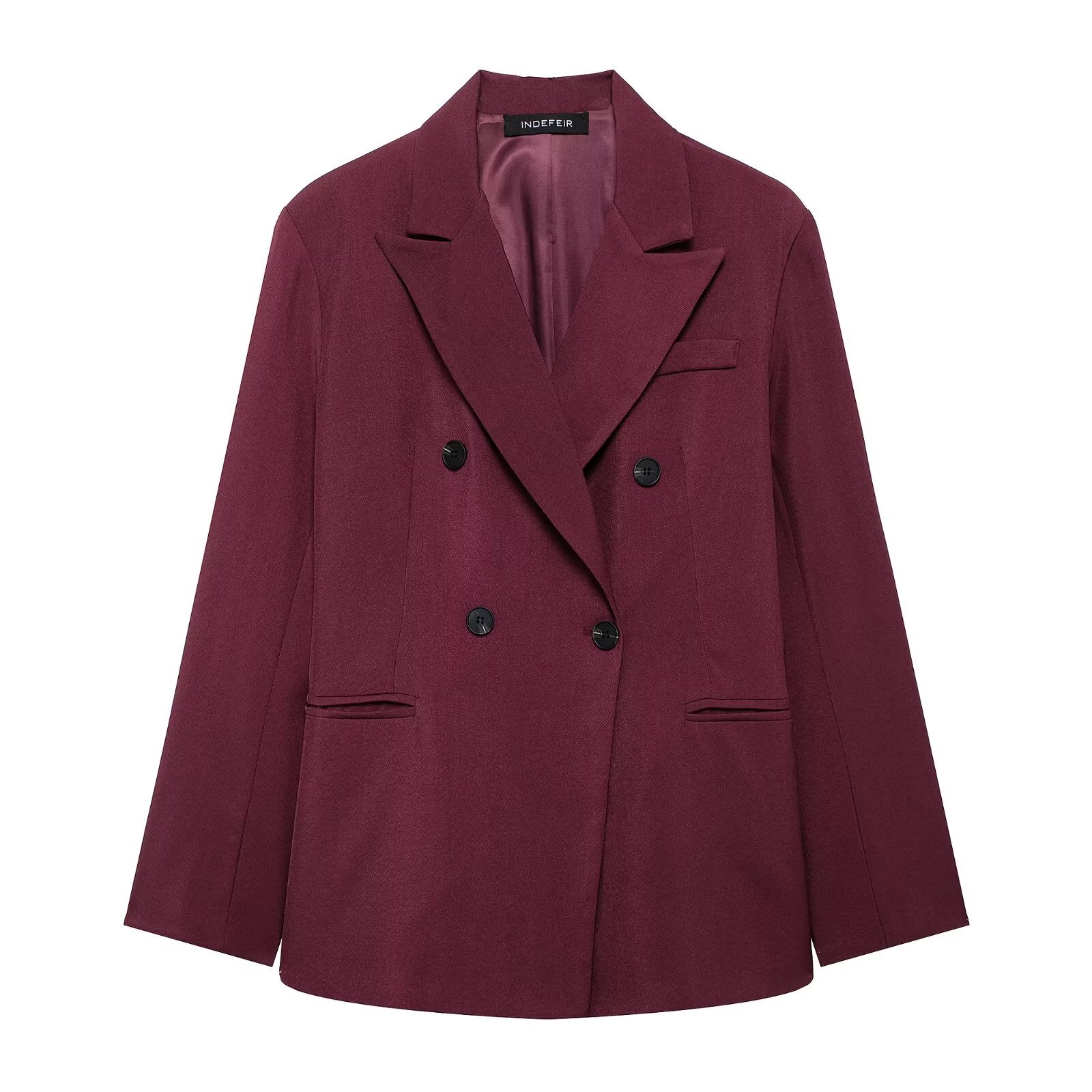 GraceChic 168983-2024 New Women's Fashion European And American Style Ancora Red Double-Breasted + Blazer Pants Set_voghion.com