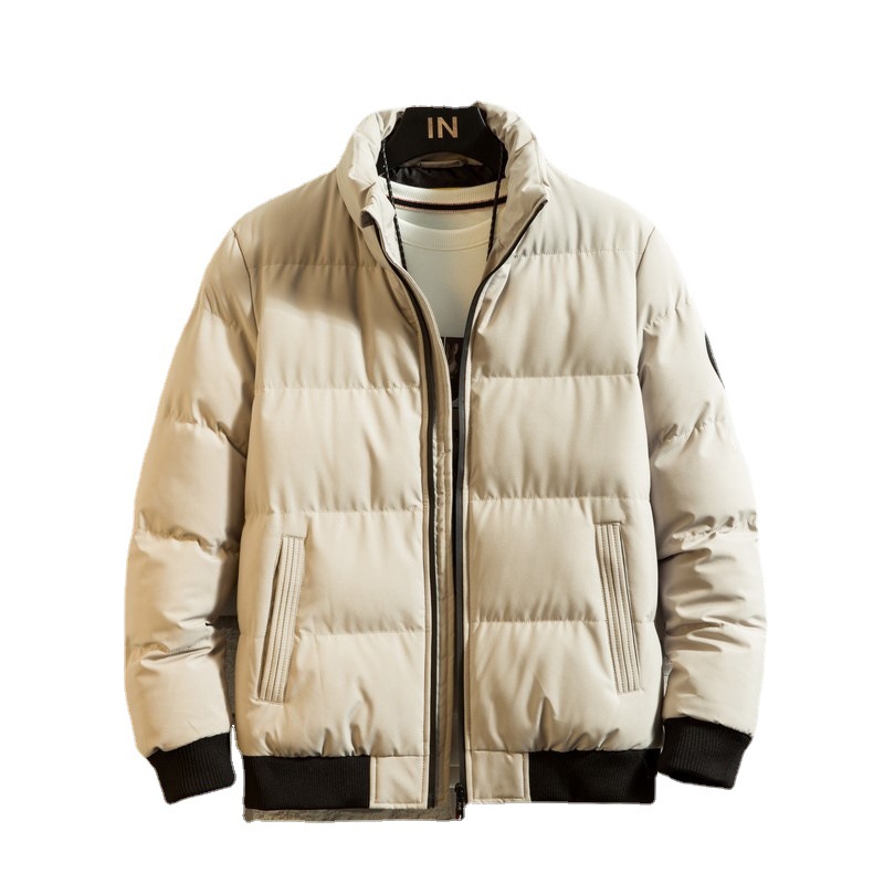 Invierno nueva chaqueta corta de algodón acolchado de los hombres jóvenes de estilo coreano SLIM-Fit casual collar a prueba de viento engrosada abrigo más tamaño ropa de hombre