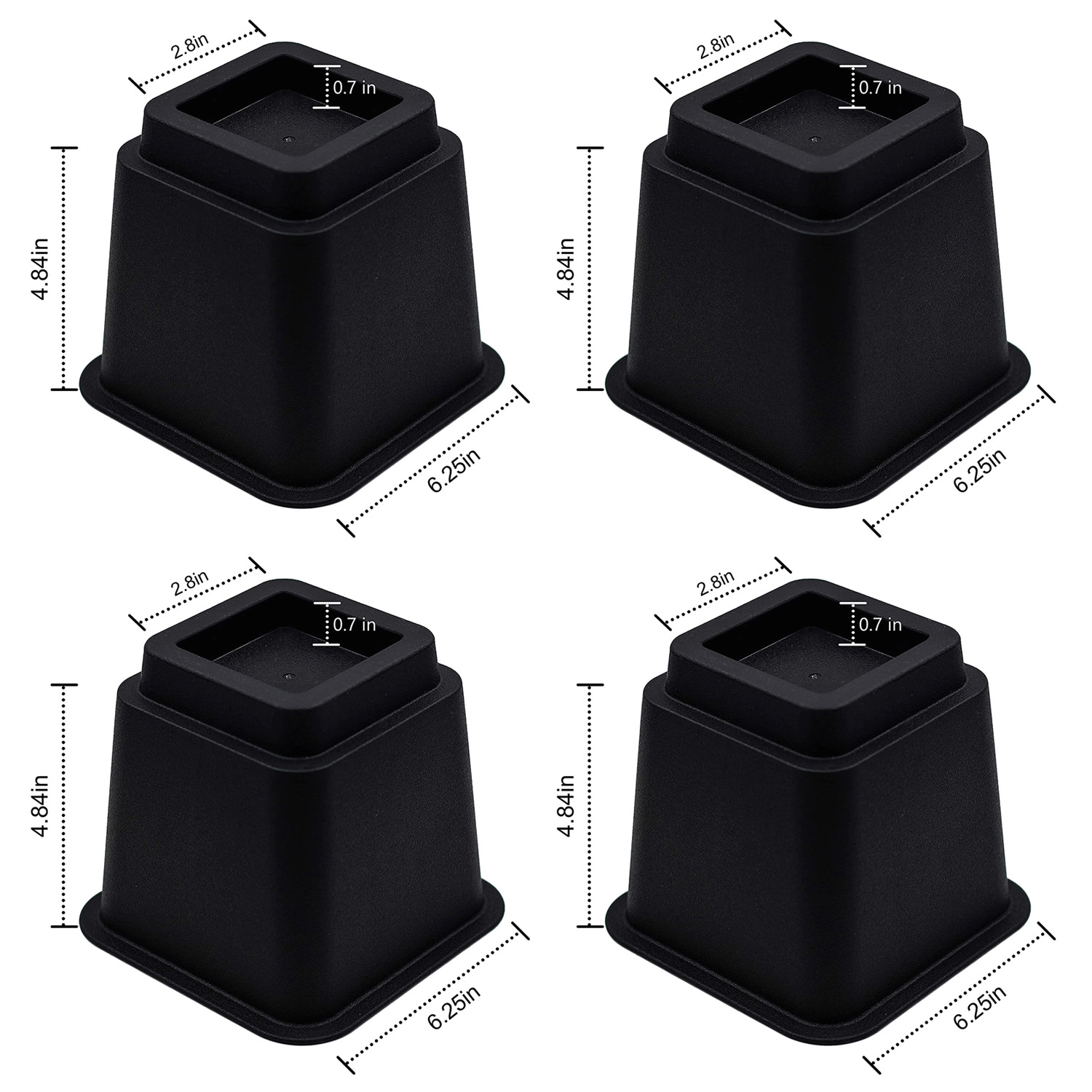 Cross-border plastic bed mat non-slip cabinet sofa table and chair heightening mat heavy combination can be self-lifting can be labeled