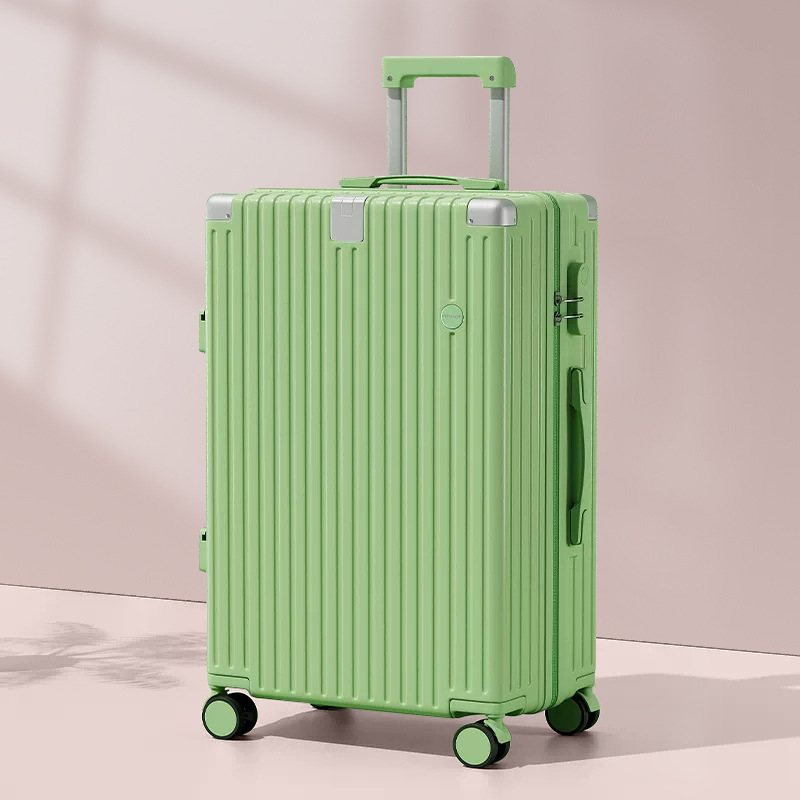 Marco de aluminio cremallera barra de tracción contraseña maleta multifuncional para hombres y mujeres estudiantes rueda universal silenciosa duradera