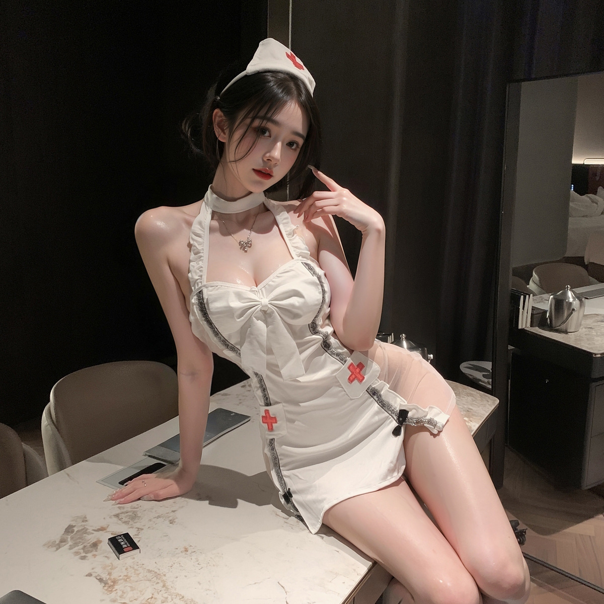 8303【모자+옷+티바지】