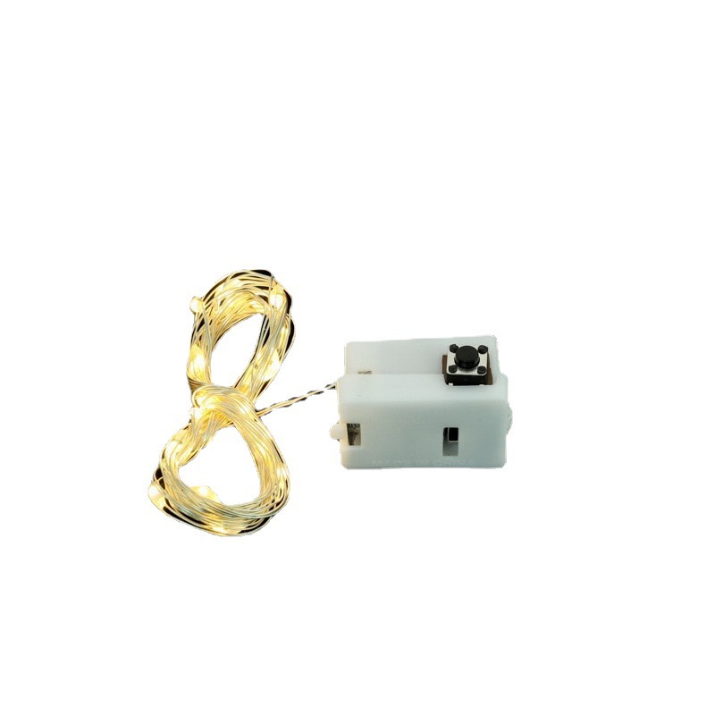 Empaquetado de La Flor estrellado luz LED decoración de vacaciones atmósfera luz al por mayor mano DIY regalo joyería alambre de cobre Cadena de luz