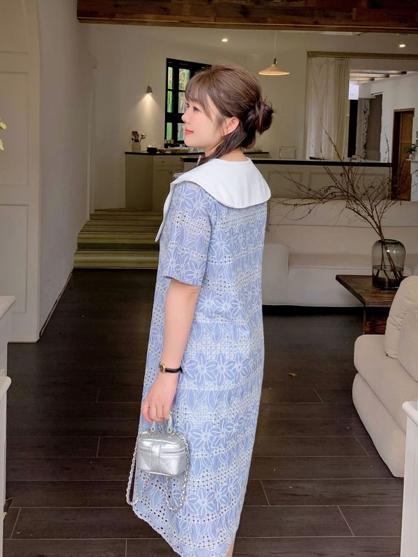 大きいサイズの婦人服2025年の夏のタイプは肉を遮ってやせている子供の襟のワンピースの太っているmm240斤の気質のスカートのY-230を現します。|undefined