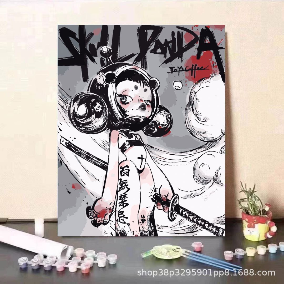 Guardia dulce serie de animación de pintura al óleo digital DIY moderna minimalista para niños fábricas de pintura al óleo de relleno al por mayor