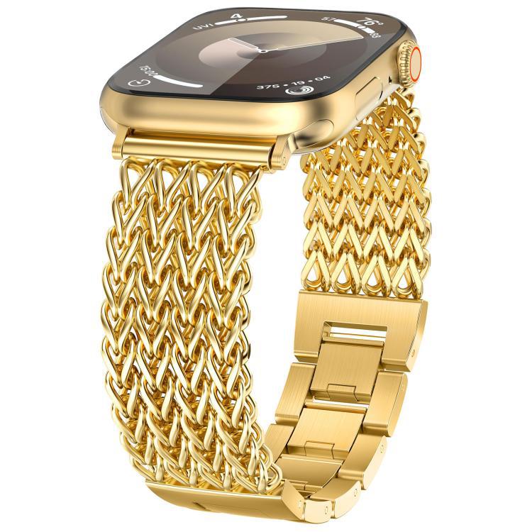 Correa de acero inoxidable trenzada en herringbone para Apple Watch 38 - 49mm Correa de reloj de negocios y ocio