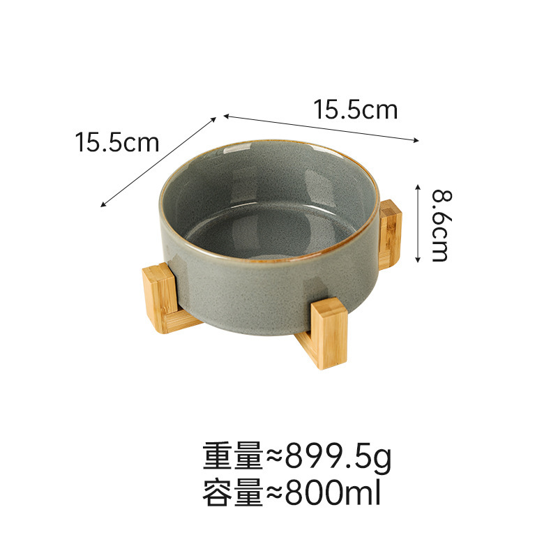 日式窑变陶瓷宠物猫碗盆狗碗饮水碗双碗保护颈椎慢食碗防噎防打翻|undefined