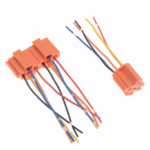Car relay socket five-wire yellow socket relay four-wire five-wire socket harness relay socket