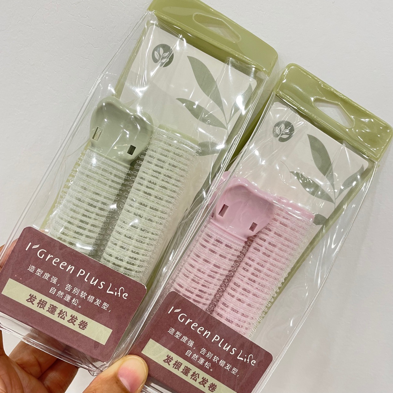 Green hair curly hair 2 hair clip air bangs hair root fluffy hair curl