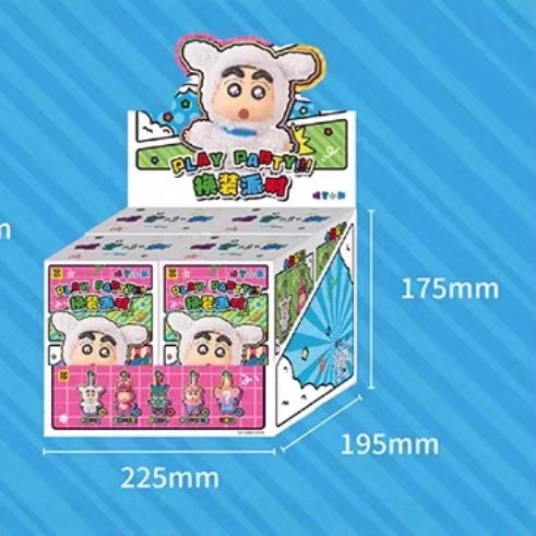 正版TOPTOY蜡笔小新换装派对搪胶毛绒盲盒挂件潮玩手办公仔礼物女|undefined
