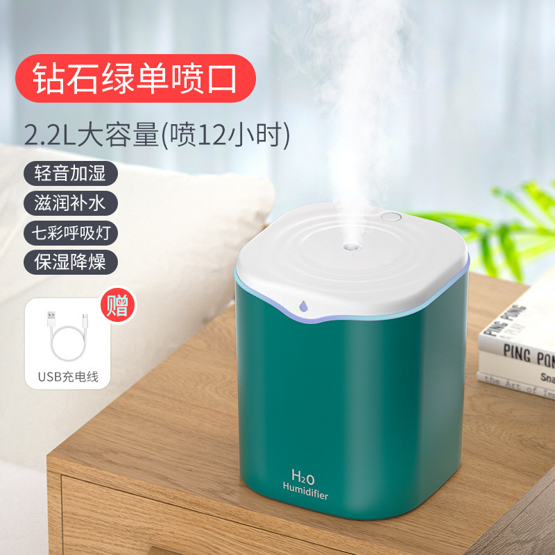 クロスボーダー寝室家庭用大スプレー加湿器ダブルスプレーusb大容量静音デスクトップアロマ空気加湿器|undefined