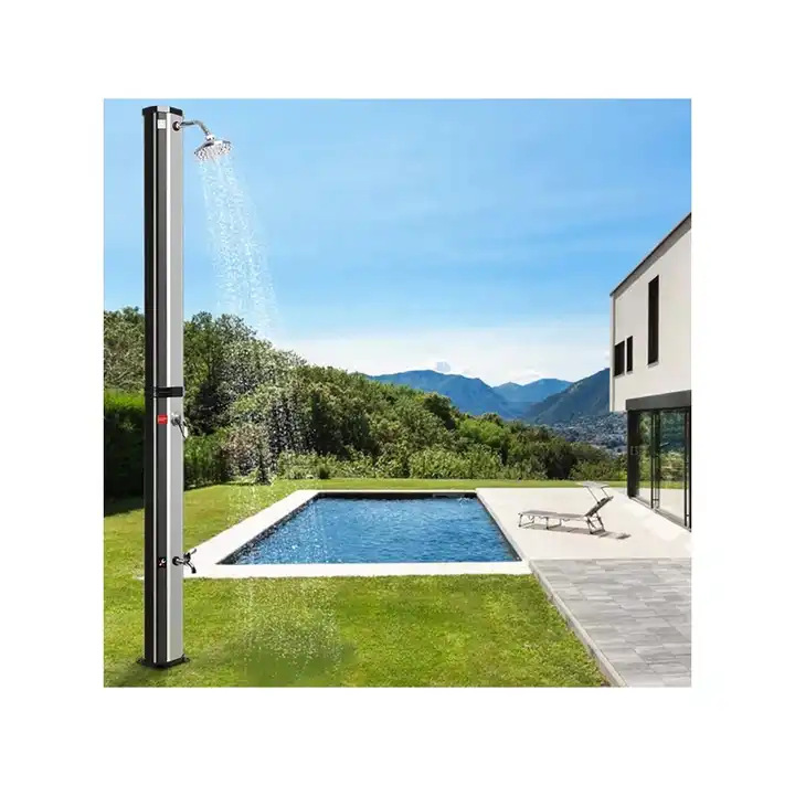 35L precio de fábrica UV resistente de plata soporte de ducha solar