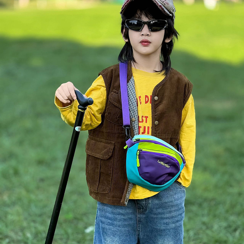 Colorido bolso de hombro de dopamina para niños y niñas, mini bolso de bebé casual al aire libre, bolso de moda coreano, bolso infantil