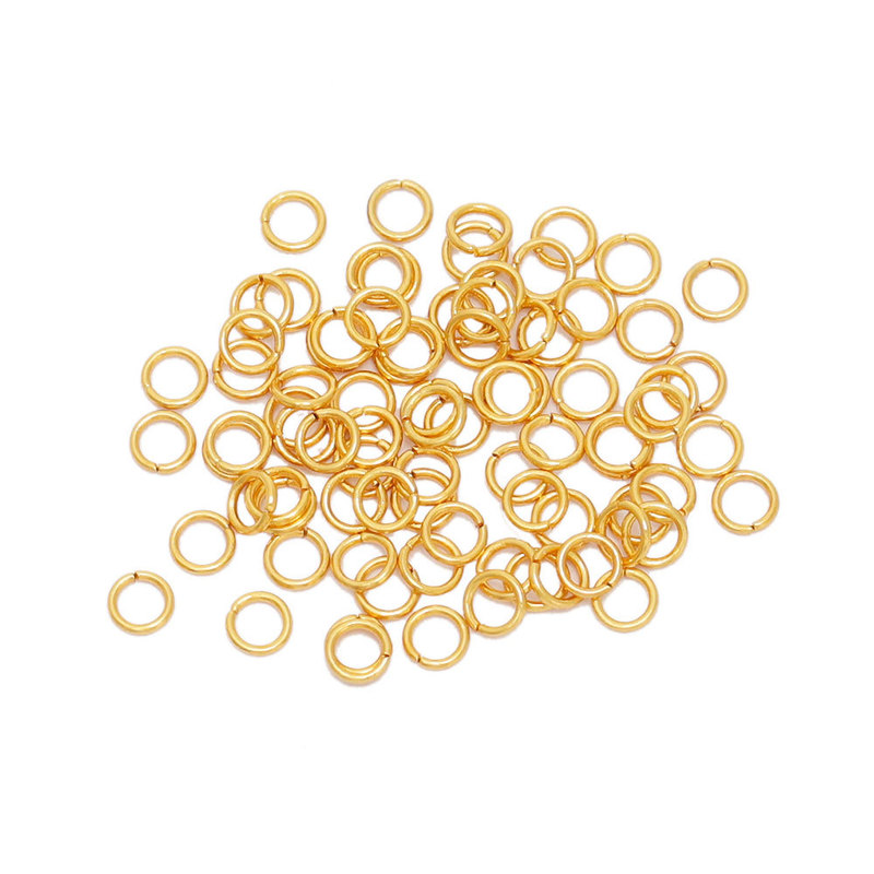 Water plated DIY stainless steel closed ring wholesale cross-border bracelet necklace connection ring open ring seamless jewelry ring