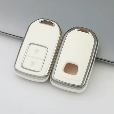 Tpu Car Key Cover Is Car key bag - type-a-2-button-white