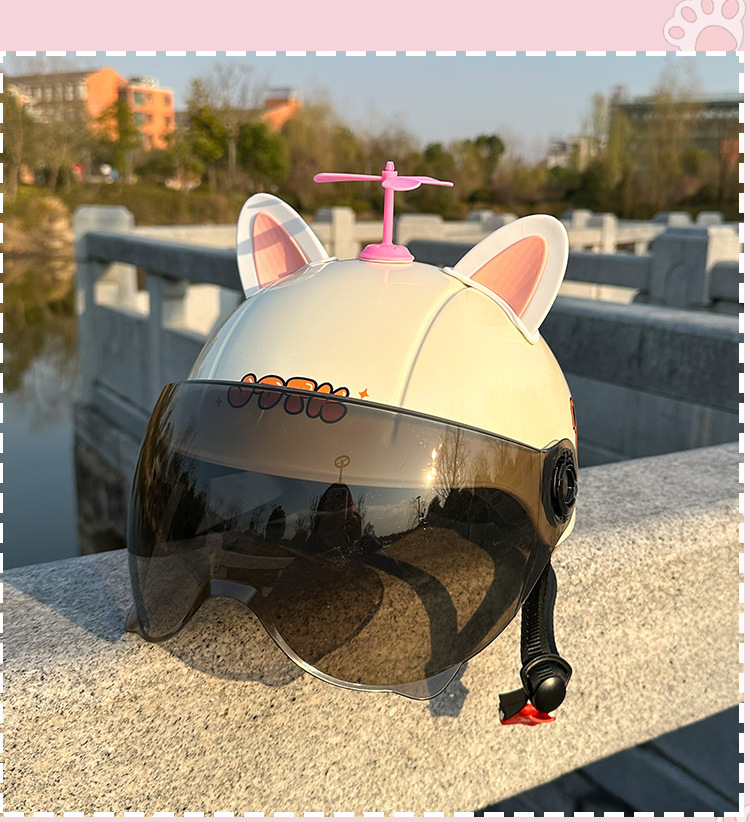 Helmet Decoration Cat Ears Motorcycle Electric Car Decoration